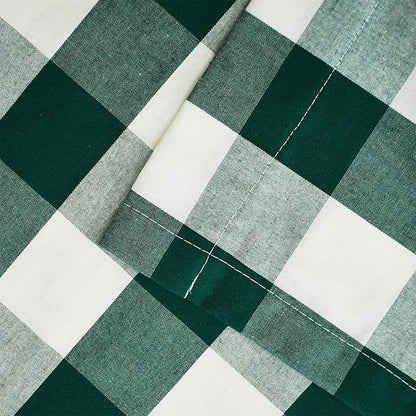 3 Pieces Tier Curtains and Valance Set Buffalo Check Kitchen Tiers Plaid Gingham Grommet Top Classic Short Small Cafe Curtains Country Farmhouse Cafe Bathroom 54"x18"/32"x24" Dark Green & White