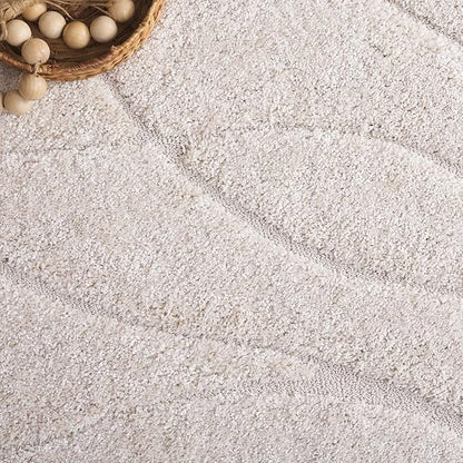 SAFAVIEH Florida Shag Collection Runner Rug - 21' Runner, Creme, Transitional Design, Ideal for High Traffic Areas in Hallway, Bathroom & Kitchen (SG471-1111-221)