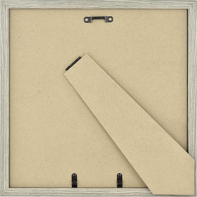 MCS Gallery Essential Picture Frames, Photo Gallery Wall Frame Set, Gray Woodgrain, 10 x 10 Inch, 6-Pack