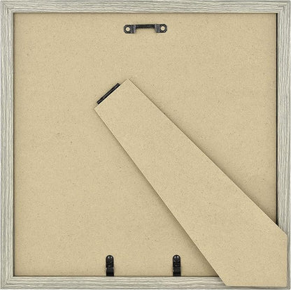 MCS Gallery Essential Picture Frames, Photo Gallery Wall Frame Set, Gray Woodgrain, 10 x 10 Inch, 6-Pack