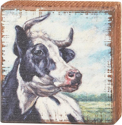 Dairy Cow Block Sign
