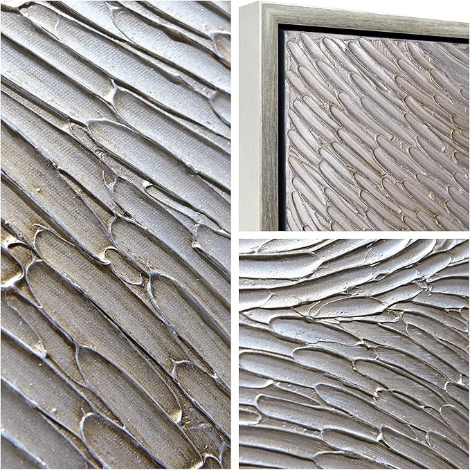 Empire Art Direct Gold Waves II Textured Metallic Hand Painted Framed Canvas Wall Art, Ready to Hang, Living Room, Bedroom & Office, 30"x40"x1.5"