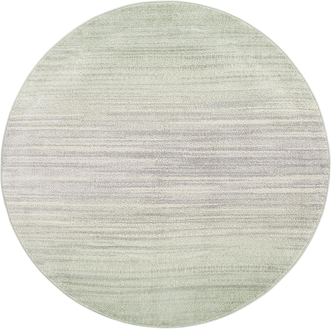 SAFAVIEH Adirondack Collection Area Rug - 6' Round, Sage & Grey, Modern Design, Non-Shedding & Easy Care, Ideal for The Living Room, Dining, Bedroom (ADR183W)