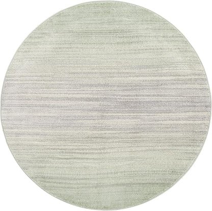 SAFAVIEH Adirondack Collection Area Rug - 6' Round, Sage & Grey, Modern Design, Non-Shedding & Easy Care, Ideal for The Living Room, Dining, Bedroom (ADR183W)