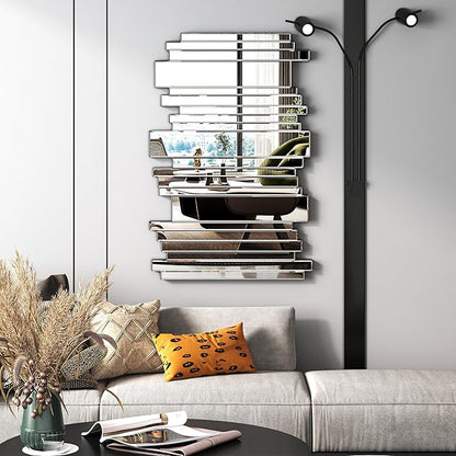 Decorative Mirrors for Wall Decor Large Mirrors for Wall Decor Living Room Silver Mirrors 24×36 inch (Silver)