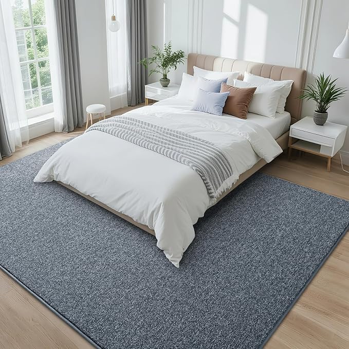 6x9 Area Rugs for Bedroom Living Room, Blue Soft Low-Pile Modern Indoor Thickened Memory Foam Non-Slip Washable Carpets for Kids Dorm Home Decor Rug