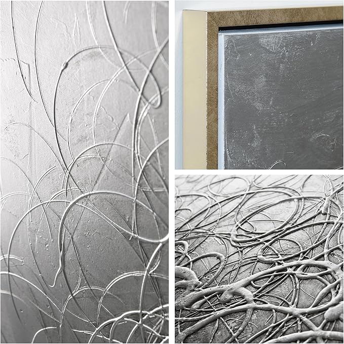 Empire Art Direct Abstract Wall Art Textured Hand Painted Canvas by Martin Edwards, Diptych, 48" x 36" each, Circular Logic