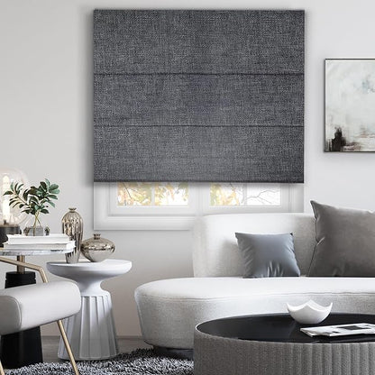 CHICOLOGY Cordless Roman Shades for Windows, Lexington Pebble (Blackout Style) Lined Polyester Room Darkening Shade, Privacy Window Treatment, Inside/Outside Mount, True-to-Size, 23" W x 72" H