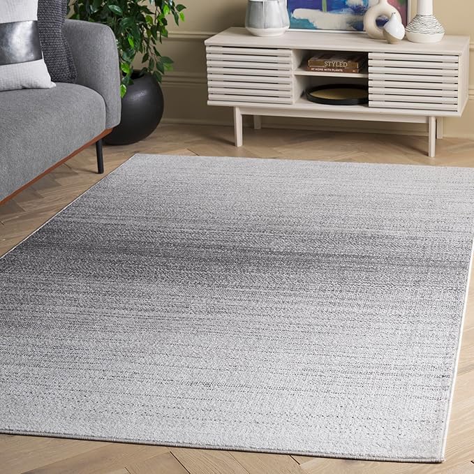 SAFAVIEH Adirondack Collection Area Rug - 9' x 12', Light Grey & Dark Grey, Modern Design, Non-Shedding & Easy Care, Ideal for The Living Room, Dining, Bedroom (ADR183G)