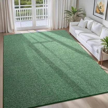 6x9 Area Rugs for Bedroom Living Room, Green White Soft Low-Pile Modern Indoor Thickened Memory Foam Non-Slip Washable Carpets for Kids Dorm Home Decor Rug