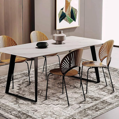 CHAMPLANT Area Rug 5'x7' Deep Khaki Washable Vintage Traditional Floor Cover Thin Retro Kitchen Indoor Distressed Non Slip Carpet for Living Room Bedroom Dining Room