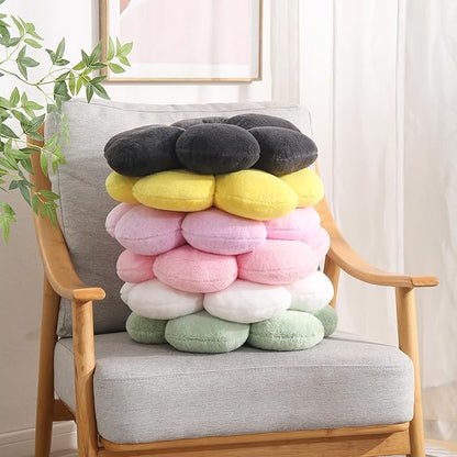 17.7 Inch Yellow Flower Pillow – Daisy Shaped Cute Decorative Flower Throw Pillow, Soft Floral Seating Cushion Floor Pillows for Sofa, Bed, Chair & Room Decorations for Home