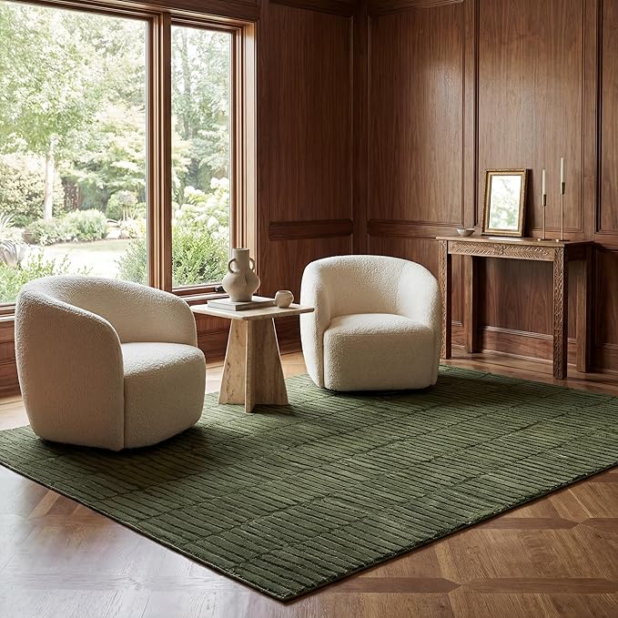 Nuloom Kailani Green, 3' x 5', Geometric, Soft and Cozy, High Traffic, Stain Resistant, Easy Clean, Durable Washable Area Rug for Bedroom, Living Room, Dining Space, Den, Foyer, Entryway