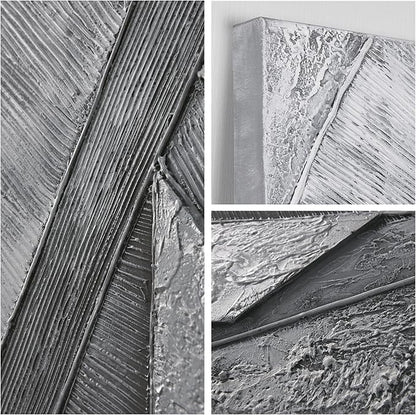 Empire Art Direct Abstract Wall Art Textured Hand Painted Canvas by Martin Edwards, Triptych, 60" x 20" each, Diamonds