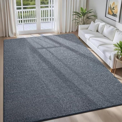 7x10 Area Rugs for Bedroom Living Room, Blue Soft Low-Pile Modern Indoor Thickened Memory Foam Non-Slip Washable Carpets for Kids Dorm Home Decor Rug