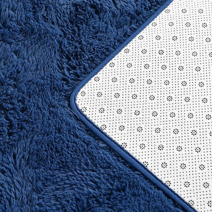 Deerhoo Large Shag Area Rugs 5 x 8, Plush Fuzzy Rugs for Living Room, Ultra Soft Fluffy Furry Rug for Bedroom, Indoor Carpet Nursery Rugs for Kids Room Home Decor, Navy Blue