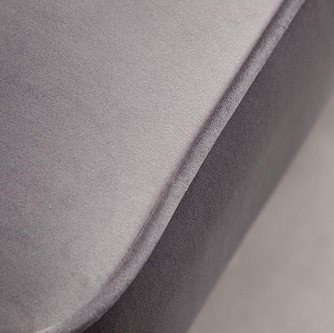 Elon Contemporary Velvet Upholstered Accent Chair, Gray