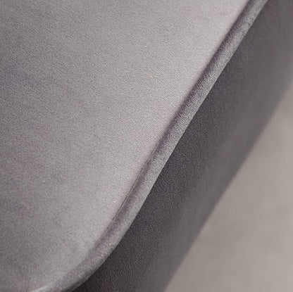 Elon Contemporary Velvet Upholstered Accent Chair, Gray