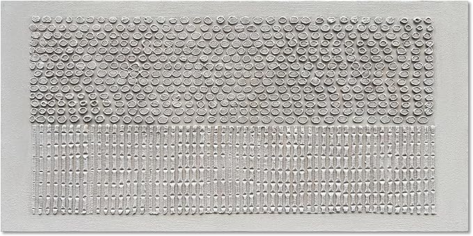 NANKAI Art 30x60 inches White Texture Abstract Art Oil Painting Contemporary Minimalism Art Large Living Room Corridor Office Wall Decoration Art