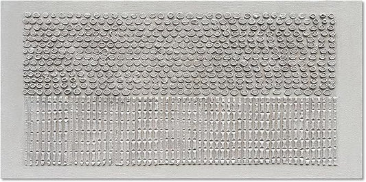NANKAI Art 30x60 inches White Texture Abstract Art Oil Painting Contemporary Minimalism Art Large Living Room Corridor Office Wall Decoration Art
