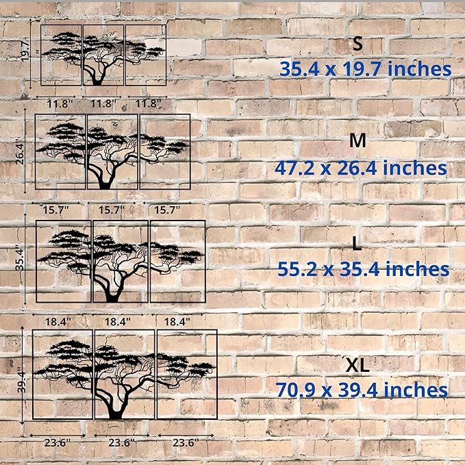 Vailla Tree of Life Wall Art Decor Set of 3 Wall Hanging Sculpture Modern Wall Home Decoration 3D Textured Sculptures for Living Room Bedroom Office Dinnig Room 3 Panels Family Tree Wall Hangings