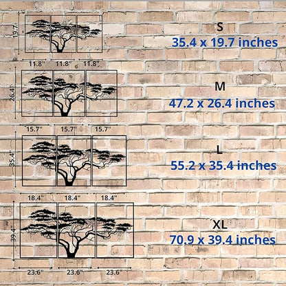 Vailla Tree of Life Wall Art Decor Set of 3 Wall Hanging Sculpture Modern Wall Home Decoration 3D Textured Sculptures for Living Room Bedroom Office Dinnig Room 3 Panels Family Tree Wall Hangings