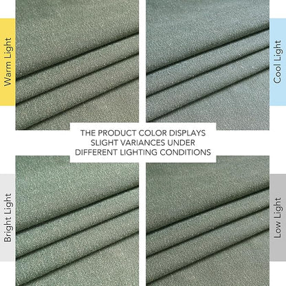 NICETOWN Forest Green Linen Curtains for Kitchen, Thick Flax Small Window Treatments Semi Sheer Privacy Assured with Light Through for Cafe/Bathroom, W55 x L84, 2 Panels