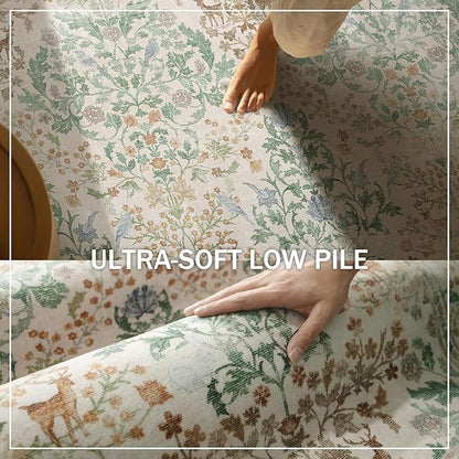 Washable Runners for Hallways Kitchen Rugs: 2'6"x8' Kitchen Runner Stain Resistant Non Slip Low Pile Soft Carpet Runner Rug for Entryway Indoor Hallway Bedroom Beside Bathroom Laundry Room