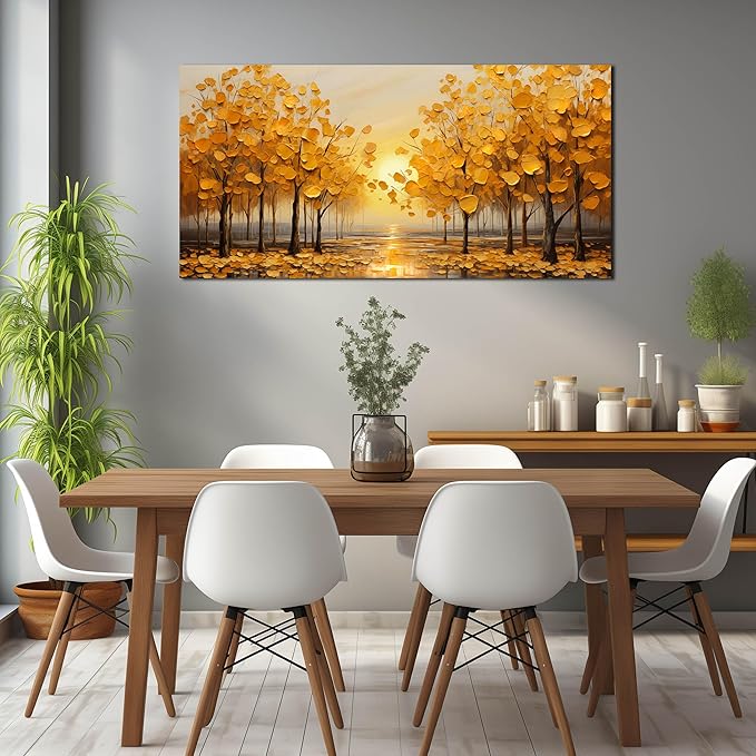 TYTAUPT Tree Pictures Wall Decor For Living Room,Large Canvas Wall Art For Bedroom,Home Office Wall Decor 29 x 59 Inch