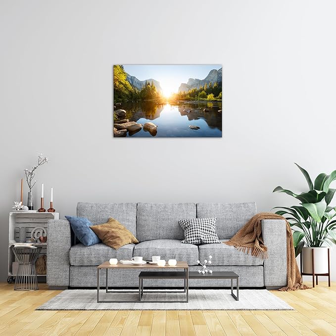 SKASNFAI Canvas Wall Art Utah National Parks Yosemite Canvas Print Landscape Painting Artwork Framed Home Decor Nature Poster for Bedroom Ready to Hang(24x36 inch)