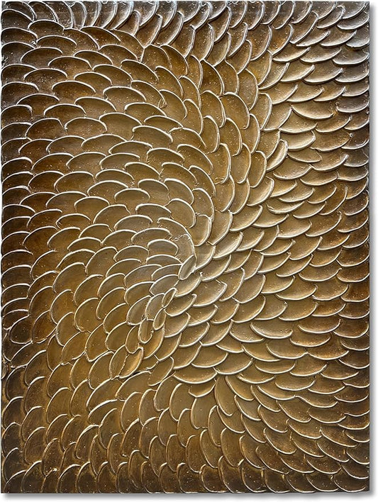 NANKAI Art Dark Gold Thick Texture Abstract Oil Painting Hand-Painted 3D Wall Art 40x28 inch Canvas Wall Art Deco Painting