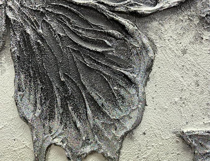 Boiee Art,24x36Inch Textured Hand Painted Vintage Butterfly Art Gothic Style Moth Artwork Elegant Abstract Wall Art Oil Painting Wood Inside Framed Ready to Hang