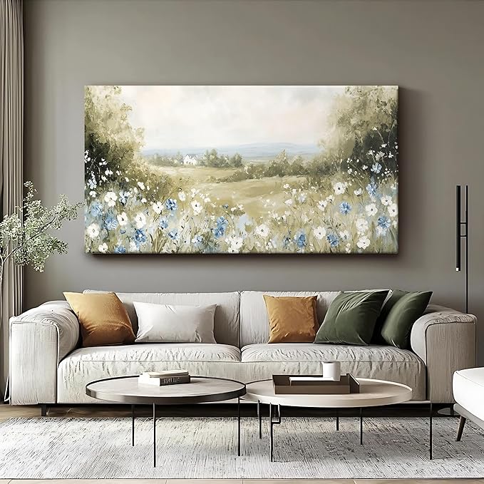 Iallbin Abstract Canvas Wall Art, Large Wall Art for Living Room, for Wall Modern Paintings Wall Decor Living Room (Abstract, Beige, 58L x 29W)