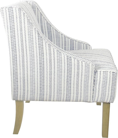HomePop Swoop Arm Accent Chair, Ivory Stripe