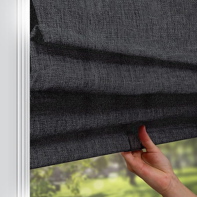 CHICOLOGY Cordless Roman Shades for Windows, Lexington Pebble (Blackout Style) Lined Polyester Room Darkening Shade, Privacy Window Treatment, Inside/Outside Mount, True-to-Size, 23" W x 72" H