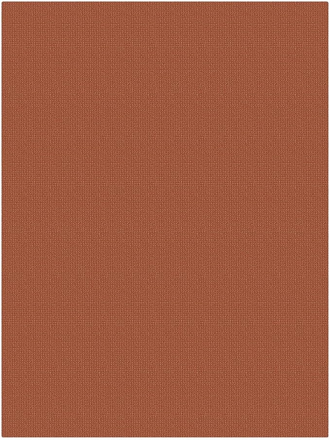 KOZYFLY Orange 6x9 Dining Room Rugs, Washable Area Rug for Living Room, Non Slip Rugs for Bedroom, Braided Floor Carpet for Nursery, Office, Cotton Rug Home Indoor Decor, Burnt Orange/Tan