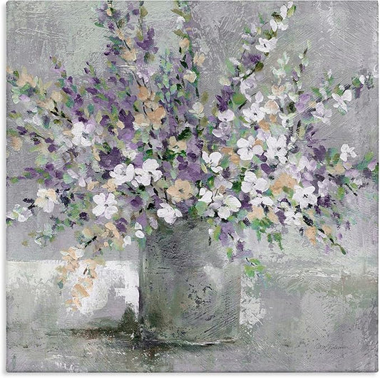 Stupell Industries Blossoming Aster Flower Bouquet, Designed By Carol Robinson, 30 x 30, Canvas Wall Art
