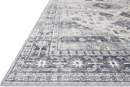 Loloi Skye Collection SKY-02 Silver/Grey 6'-0" x 6'-0" Round Area Rug