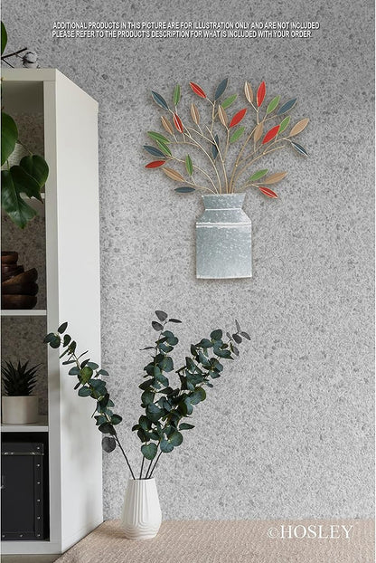 Hosley Metal Dimensional Wall Art Vase- 24" High. Ideal Gift for Weddings, Special Occasion, Home Decor, Party, Spa, Votive/LED Gardens, Home Office O9