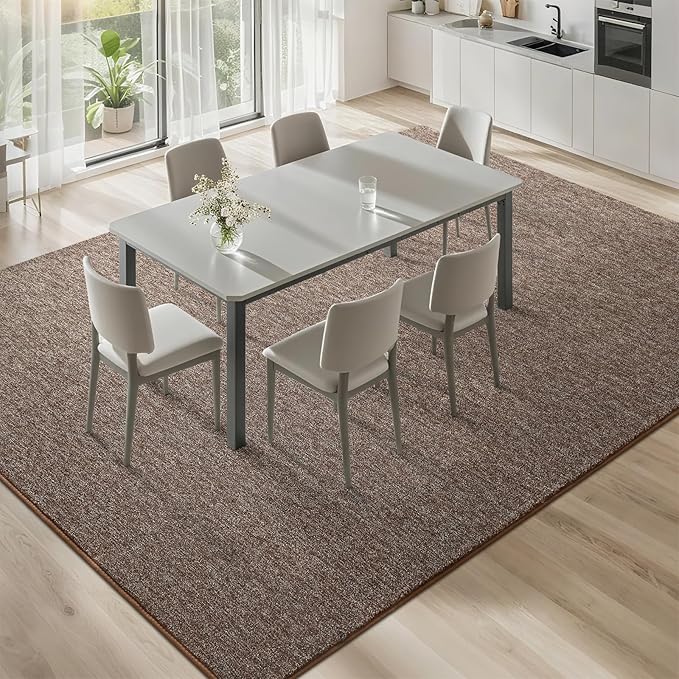 6x9 Area Rugs for Bedroom Living Room, Brown Soft Low-Pile Modern Indoor Thickened Memory Foam Non-Slip Washable Carpets for Kids Dorm Home Decor Rug