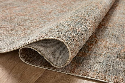 Loloi Jean Stoffer Katherine Collection KES-02 Terracotta/Smoke 2'-7'' x 16'-0'', .25" Pile Height, Runner Rug