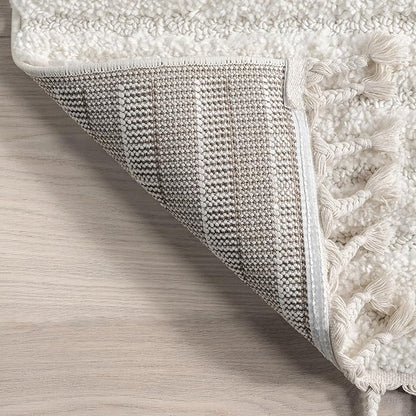Nuloom Risette Ivory, 2'6" x 6', Geometric, Soft and Textured, High Traffic, Stain Resistant, Easy Clean, Durable Runner for Bedroom, Living Room, Dining Space, Den, Foyer, Entryway