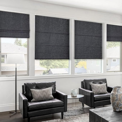 CHICOLOGY Cordless Roman Shades for Windows, Lexington Pebble (Blackout Style) Lined Polyester Room Darkening Shade, Privacy Window Treatment, Inside/Outside Mount, True-to-Size, 39" W x 72" H