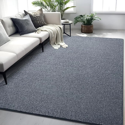 4x6 Area Rugs for Bedroom Living Room, Blue Soft Low-Pile Modern Indoor Thickened Memory Foam Non-Slip Washable Carpets for Kids Dorm Home Decor Rug