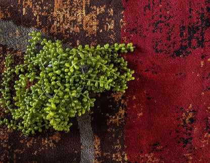 Unique Loom Barista Collection Area Rug - Kouillou (10' x 14' 1" Rectangle, Multi/ Brown)
