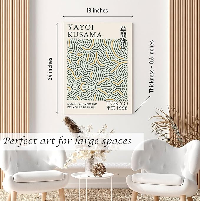 Induslyfe Large Framed Green Wall Art Canvas Decor Set of 3, Matisse Wall Art Framed Prints Posters Mid Century Modern Art, Aesthetic Floral Botanical Wall Art for Bedroom, Living Room, Bathroom 18x24