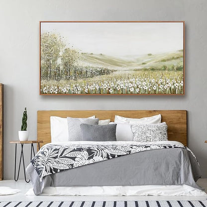Canvas Wall Art Decor Home paintings Wall Art Prints Modern Framed Wall Decorations Natural Mountain Wilderness Landscape Artwork for Living Room Bedroom Kitchen Office Decor 24×48 inch