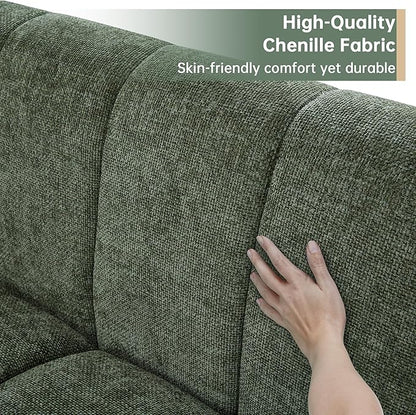 Morden Fort Oversized Sofa Couch Extra Deep Couch Modular Convertible Sectional Sofa Set Comfy Modern Sofas Couches for Living Room Apartment Bedroom Chenille