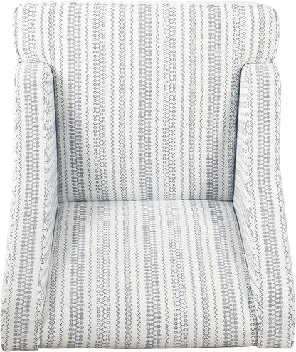 HomePop Swoop Arm Accent Chair, Ivory Stripe
