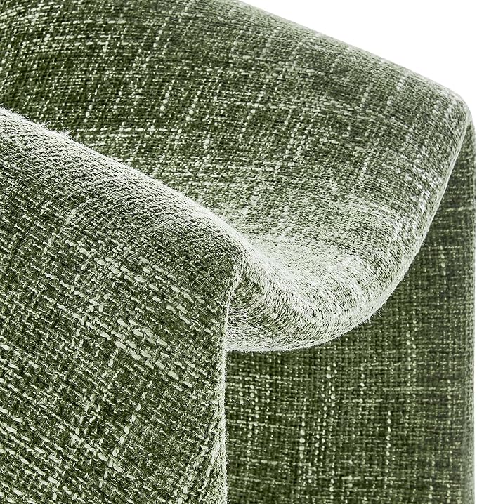 Modway Vivi Chenille Upholstered Accent Basil-Plush, Comfy Armchair, Ideal as a Modern Barrel, Lounge Reading Chair for Living Room, Bedroom or Cozy Corner Seating